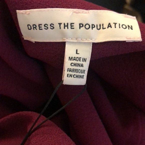 NWT Dress the Population Tiffany One Shoulder Bow - Picture 12 of 14